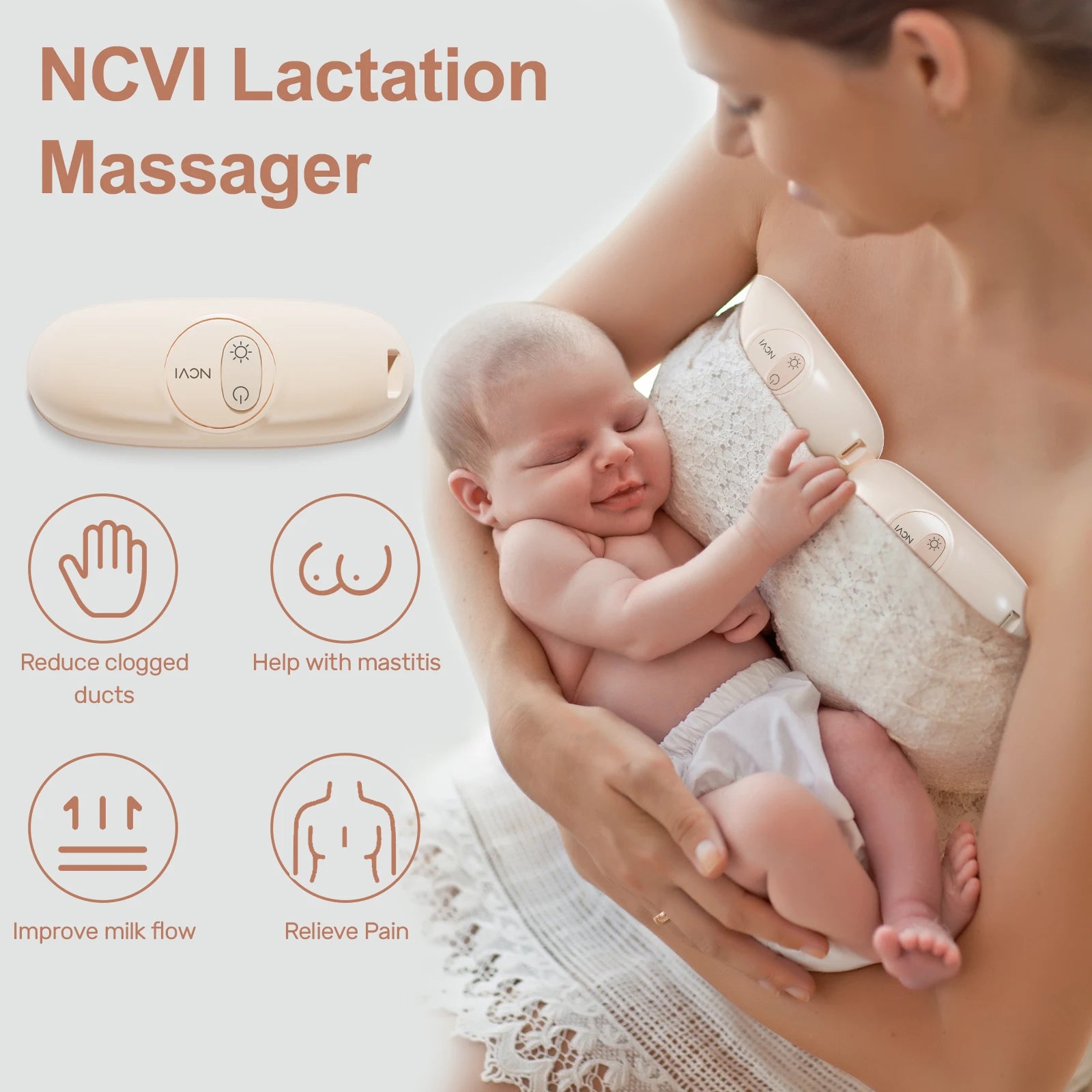 MamaBloom Warming and Vibrating Lactation massager Pro